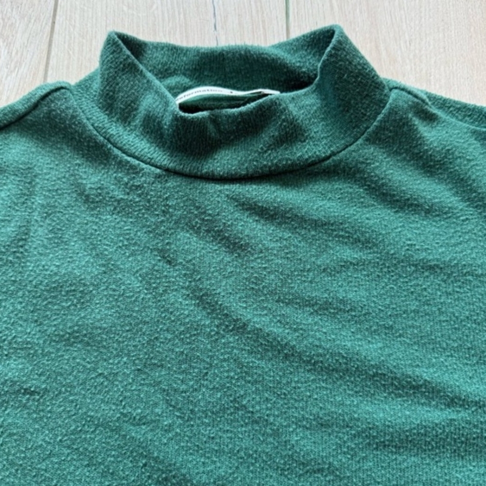 Reformation Deep Green Cowl Neck Sweater
